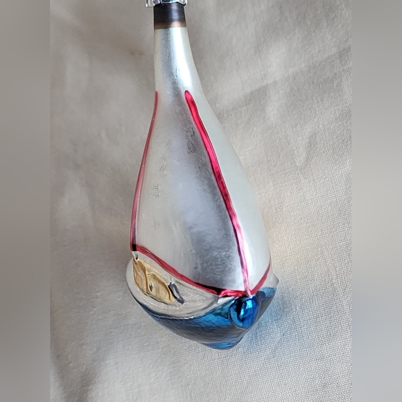 Vintage Mercury Glass Sailboat Christmas Ornament - Picture 8 of 12